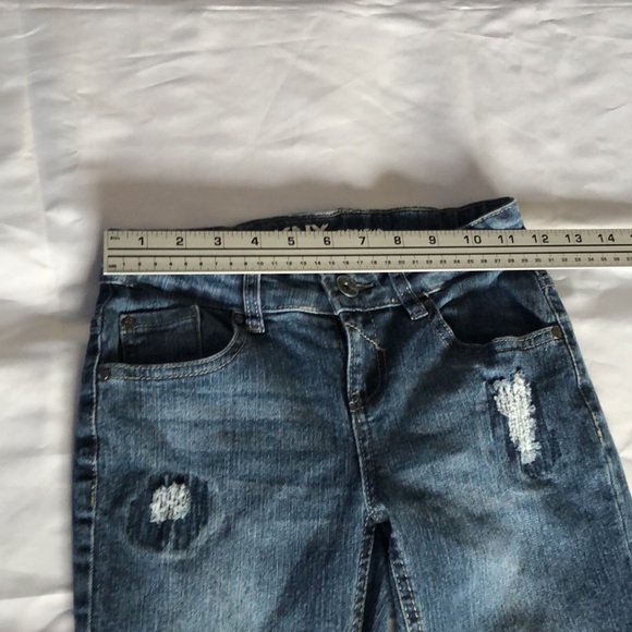 Giles size 10 DKNY boyfriend blue jeans with adjustable waistband - Picture 5 of 12